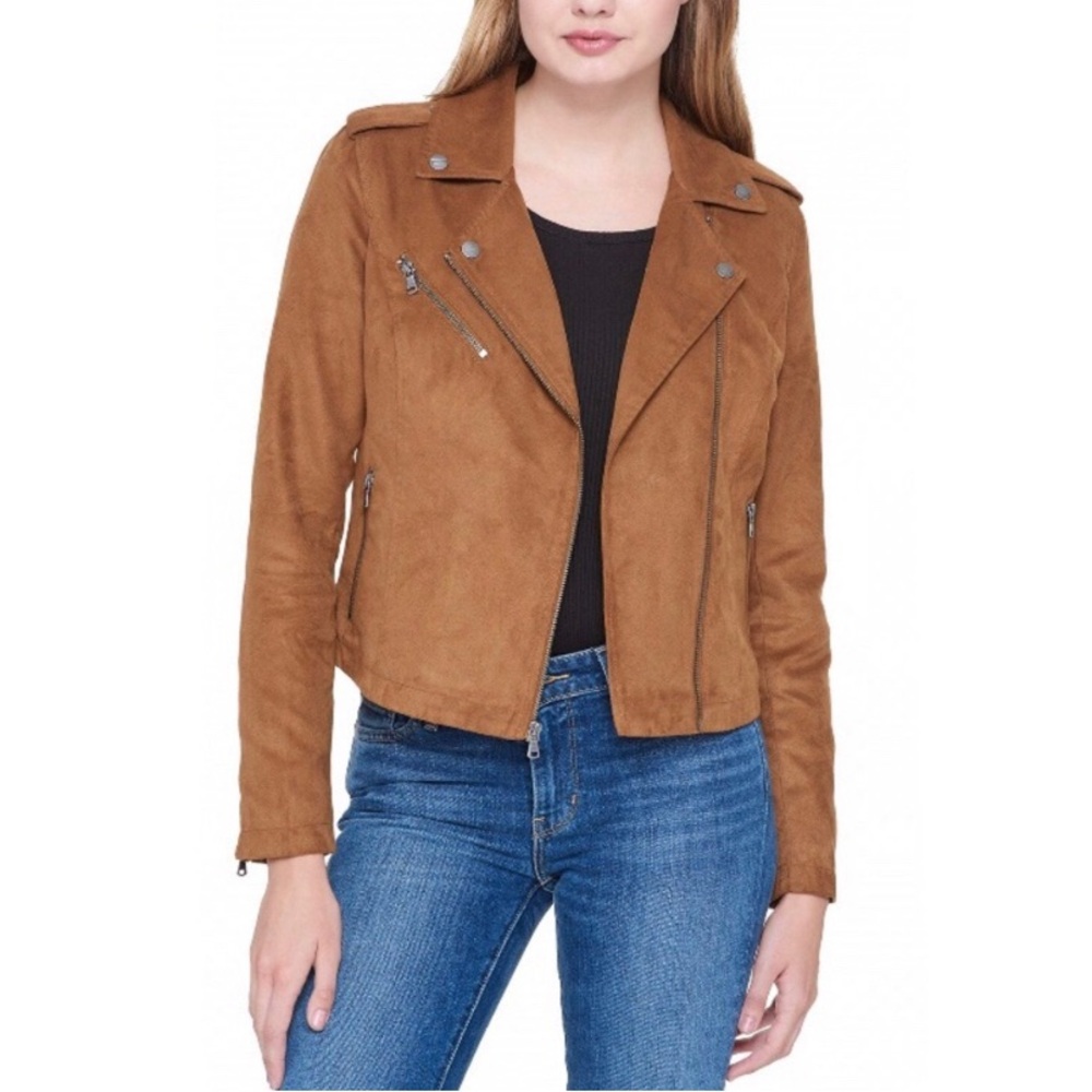 🍂 Levi’s Faux Suede Moto Jacket - NWOT Fall Vibe